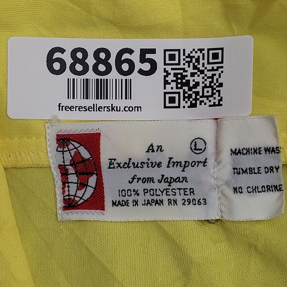 Vintage 70s MOD Polo Shirt Womens Medium 18x24 Yellow - Picture 7 of 11